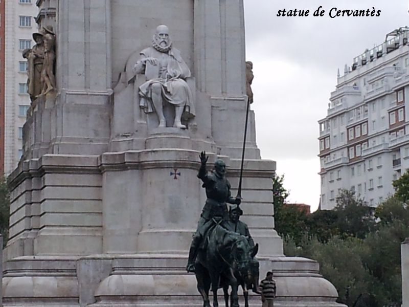 Madrid statue Cervantes